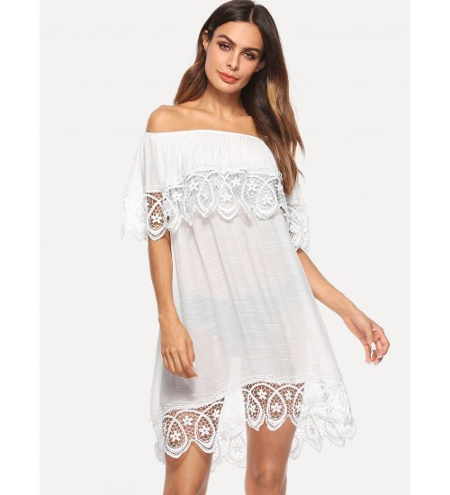 Lace Hem Tunic Dress